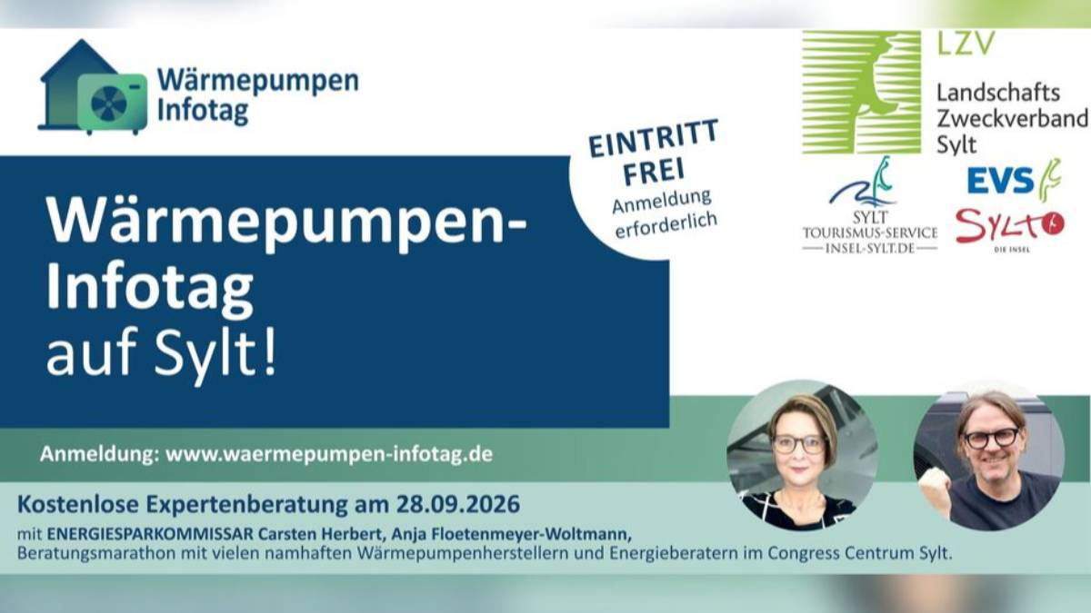 Wärmepumpen-Infotag auf Sylt in Congress Centrum Sylt, Friedrichstraße 44, 25980 Sylt, Westerland